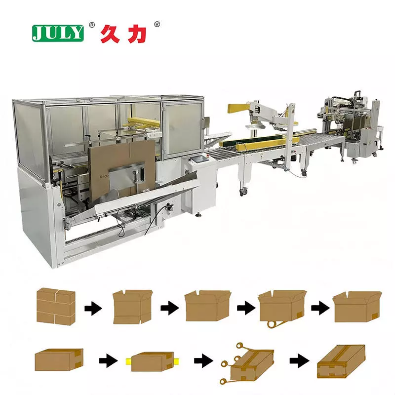 Automatický vykladač kartonů & Sealer | Řez 70% Balení Cena práce, 10 krabic/Minimální rychlé balení