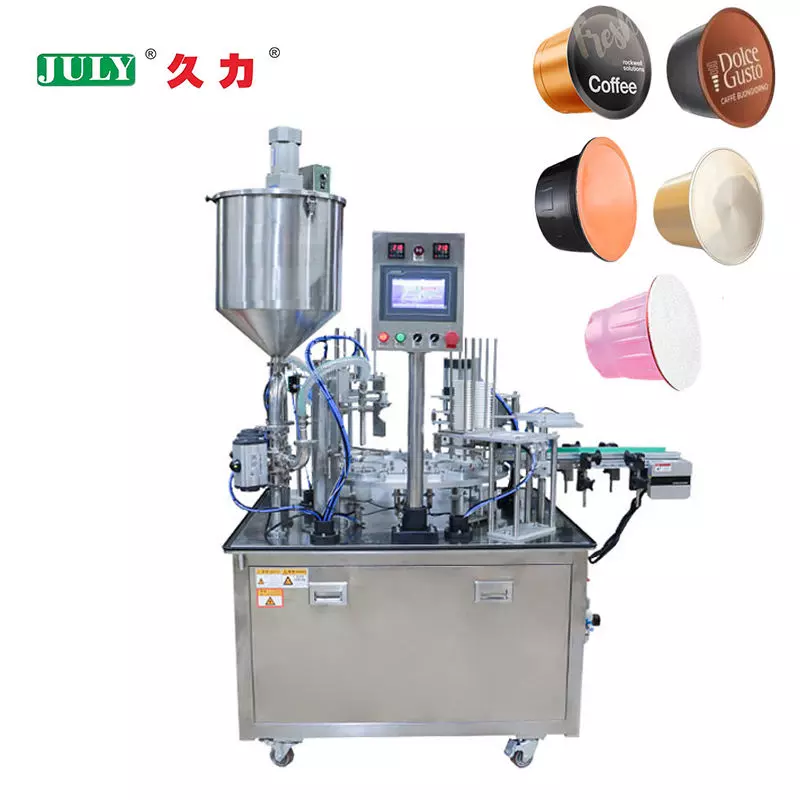 Fully Automatic Rotary Coffee Capsule Filling Sealing Machine | K-Cup Nespresso Pod Packing Machine