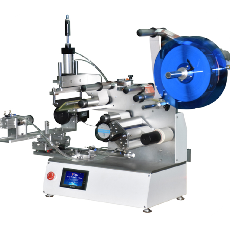 Semi-Automatic 360° Rotation + Front And Back Roll Labeling Machine