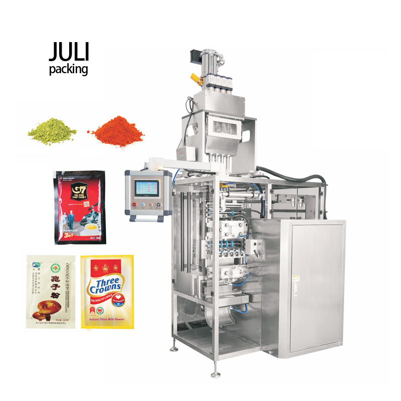 Multi-lane 4 side sealing powder packing machine