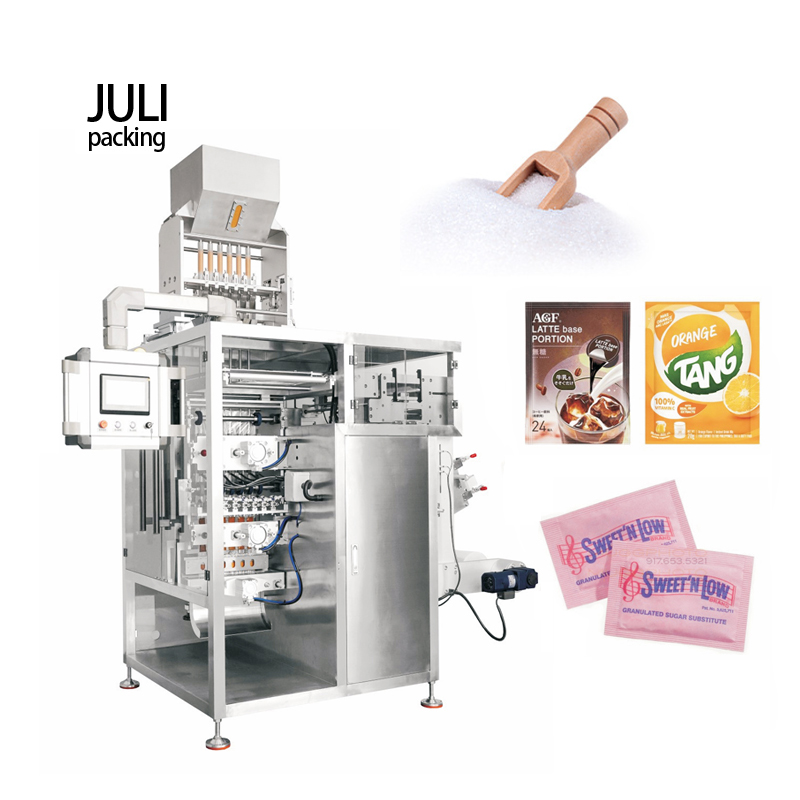 Multi-lane 4 side sealing granule packing machine