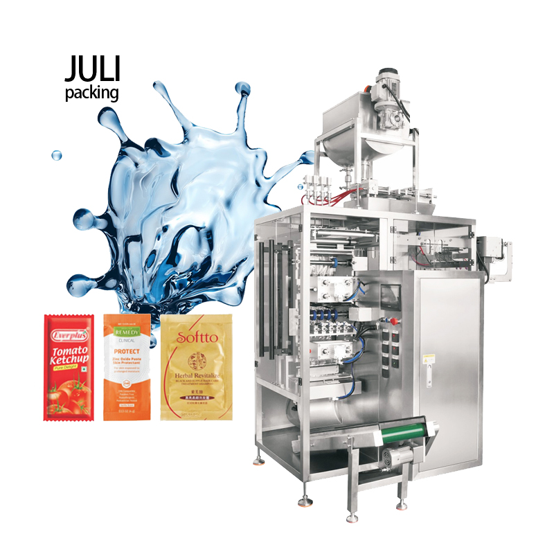 Multi-lane 4 side sealing liquid paste packing machine